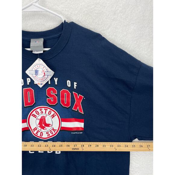 MLB Boston Red Sox Long Sleeve Shirt Men’s 2XL Blue Baseball Club Tee NWT - Picture 5 of 7